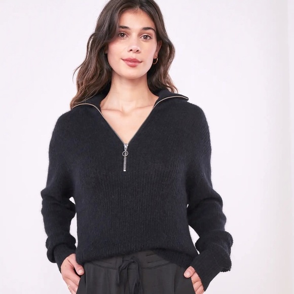 Quince Tops - NWT quince wool quarter zip sweater